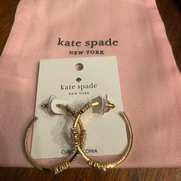 kate spade Jewelry - Kate Spade Gold Flower Hoop Earrings